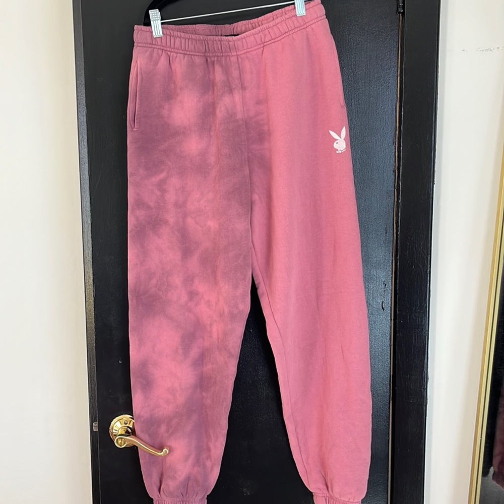 Playboy sweatpants tie dye